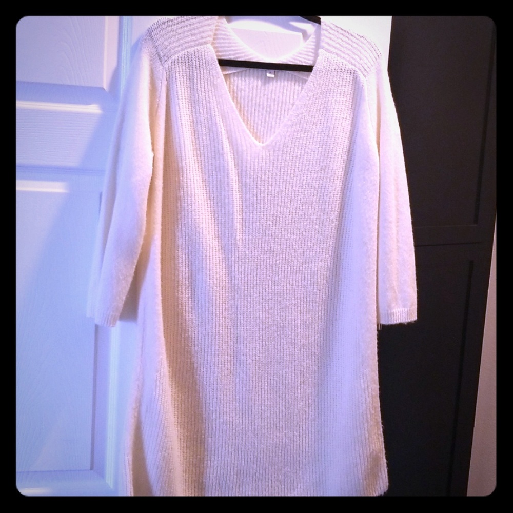 Gap white sweater dress